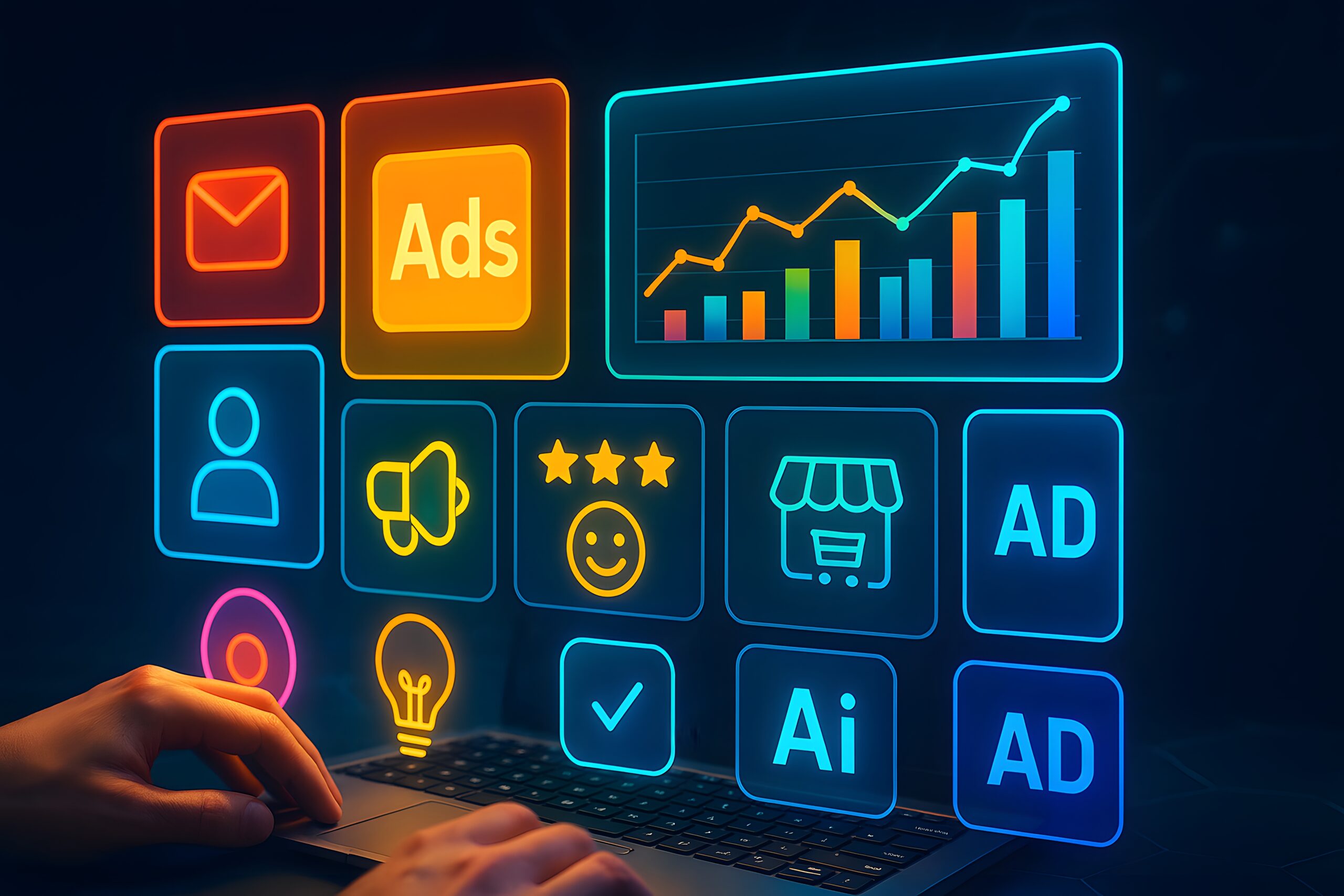 Equipe de Gestão de Tráfego Pago em Alphaville analisando métricas de Google Ads